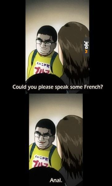 Mógłbyś powiedzieć coś po francusku?