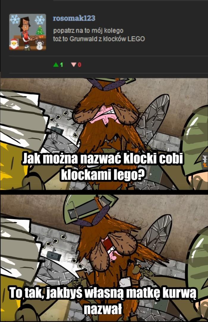 Dla niewiedzących Rosomak nazwał zestaw klocków Cobi klockami Lego