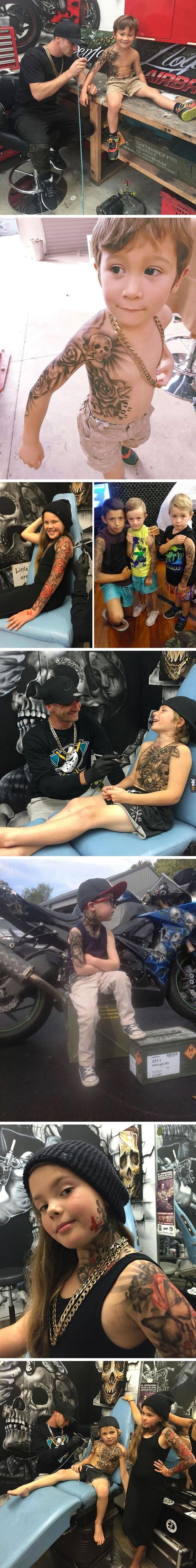 Artysta namalował chorym dzieciom tymczasowe tatuaże