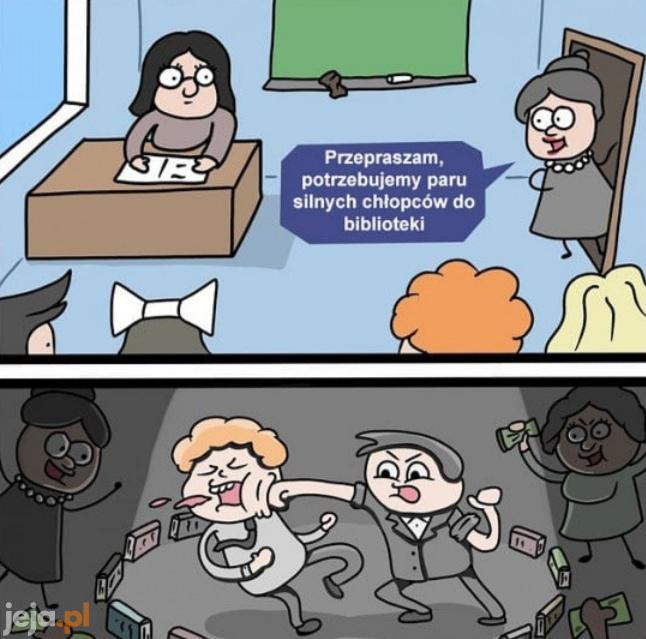 Krzesłem! Krzesłem go!