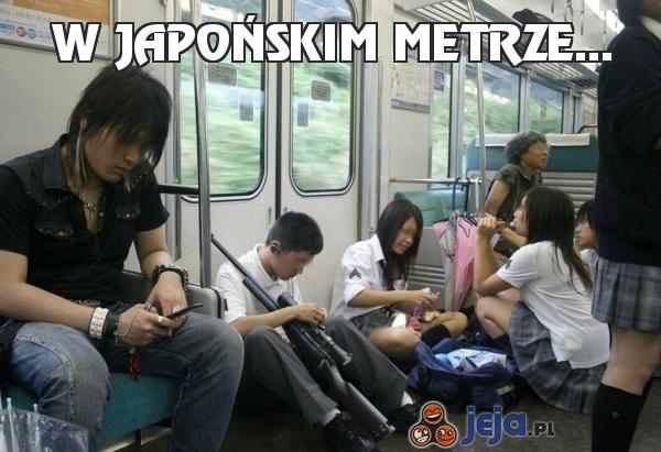 W japońskim metrze...