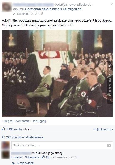 Hitler na pogrzebie Piłsudskiego