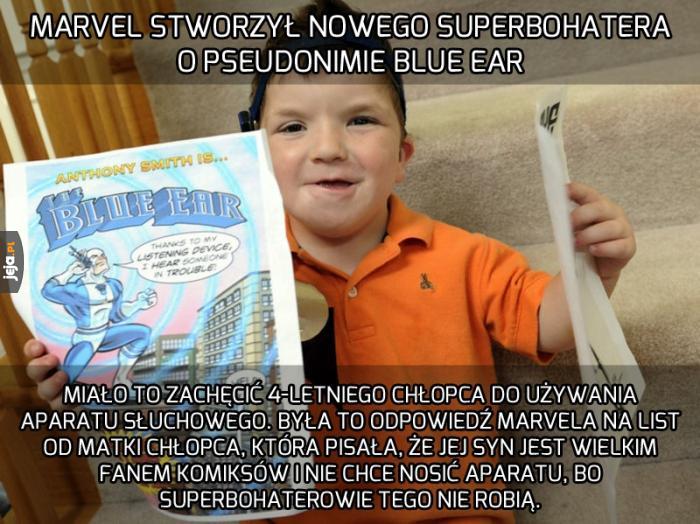 Superbohater z aparatem słuchowym