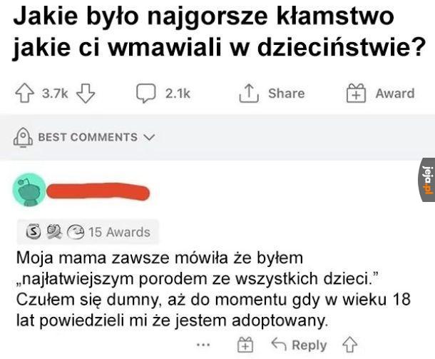 Najgorsze kłamstwo w dzieciństwie