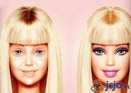 Lalka Barbie bez makijażu
