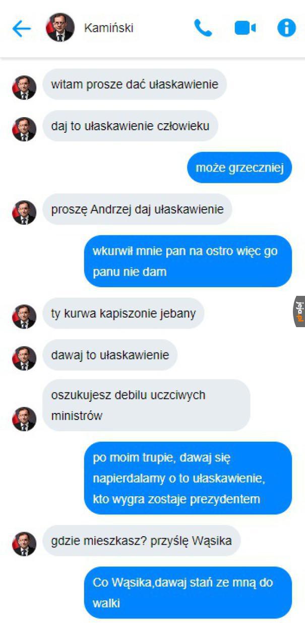 Wyciekły screny rozmów Kamińskiego