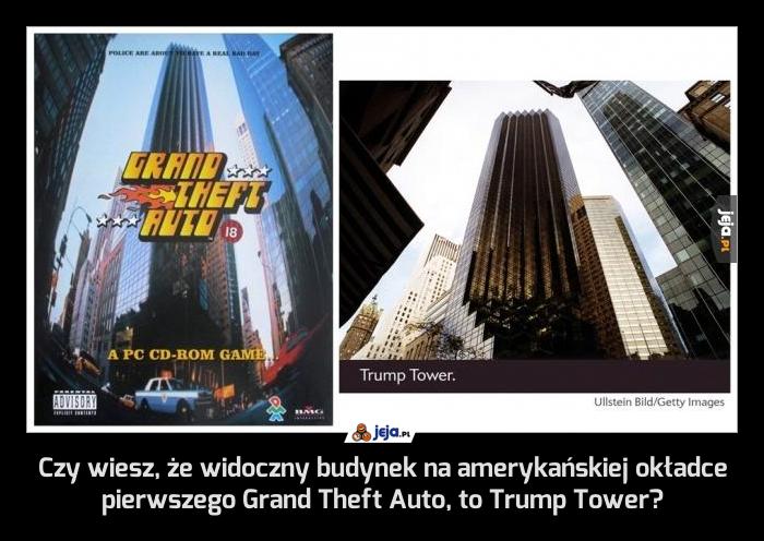 Czy wiesz, że widoczny budynek na amerykańskiej okładce pierwszego Grand Theft Auto, to Trump Tower?