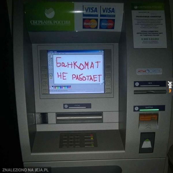 Bankomat nieczynny