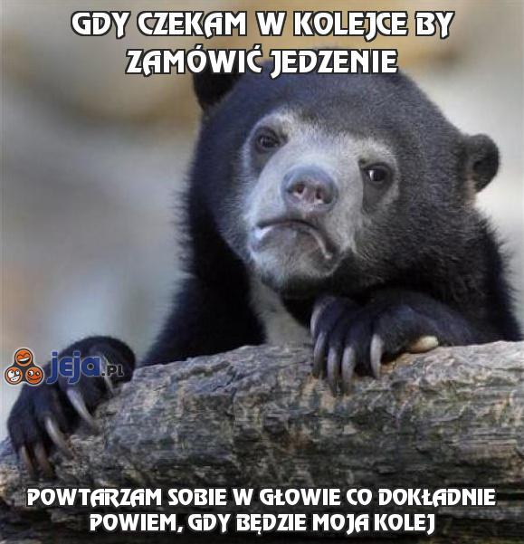 Gdy czekam w kolejce by zamówić jedzenie