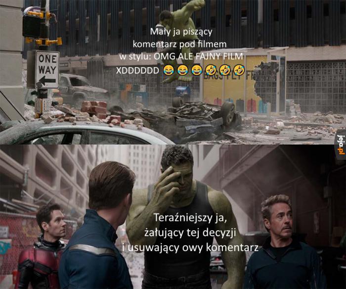 Właśnie usuwam wszystkie żenujące komentarze