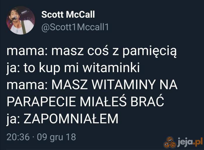 Znowu zapomniałem