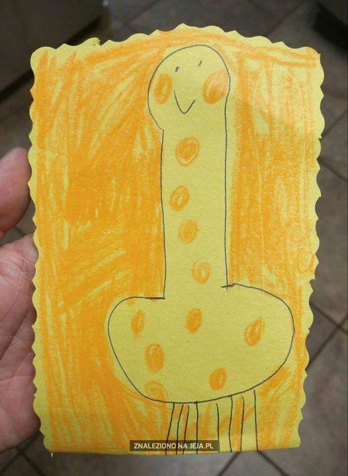 Córka narysowała żyrafę...