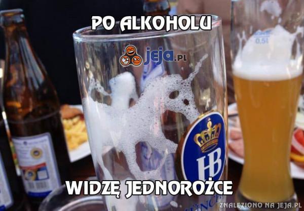 Po alkoholu widzę jednorożce