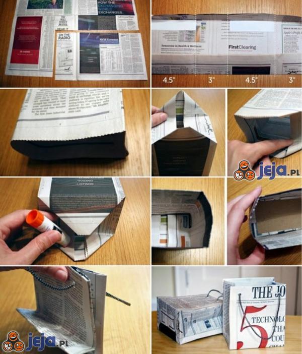 Jak z gazety zrobić torebkę