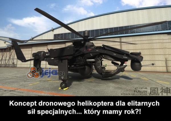 Dronowy helikopter