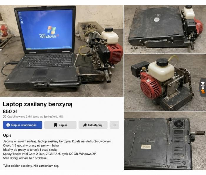 Laptop laptop spalinowy, bardzo szybki, bardzo growy