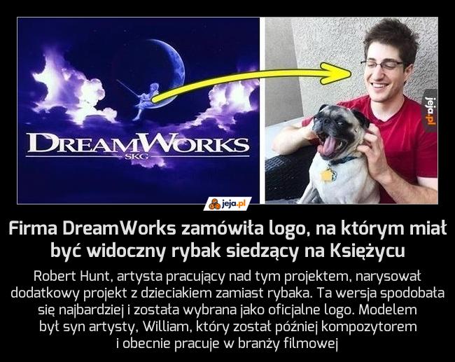 Firma DreamWorks zamówiła logo, na którym miał być widoczny rybak siedzący na Księżycu