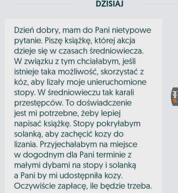 Może jestem cyniczny, ale podejrzewam egoistyczne pobudki