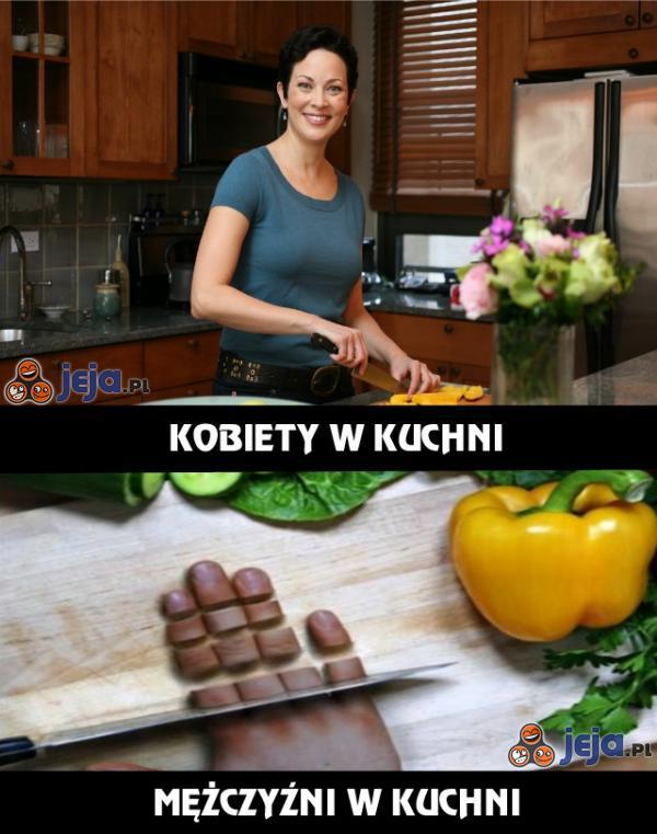 Kobieta vs Mężczyzna w kuchni
