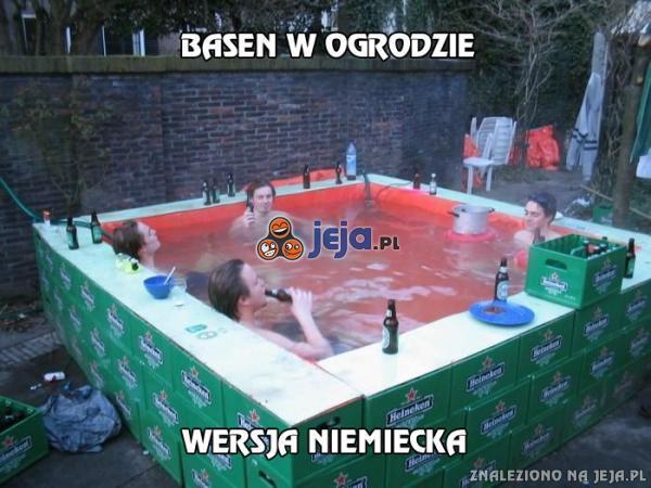 Basen w ogrodzie