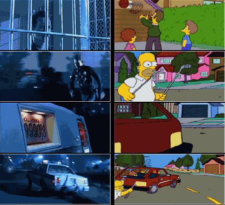 Najlepsze sceny odtworzone w Simpsonach