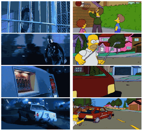 Najlepsze sceny odtworzone w Simpsonach