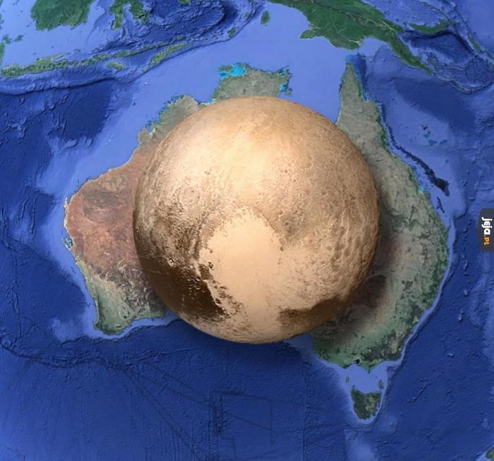 Pluton w porównaniu do Australii