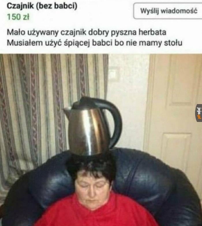Sprzedajemy czajnik, żeby kupić stół