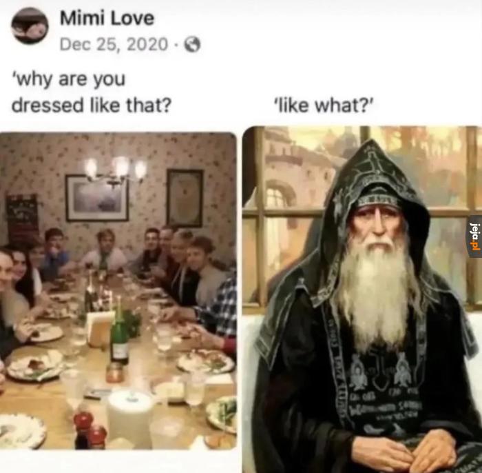Metalowiec używający kamuflaża prawosławia w celu uniknięcia pożarcia przez rodzinę smh