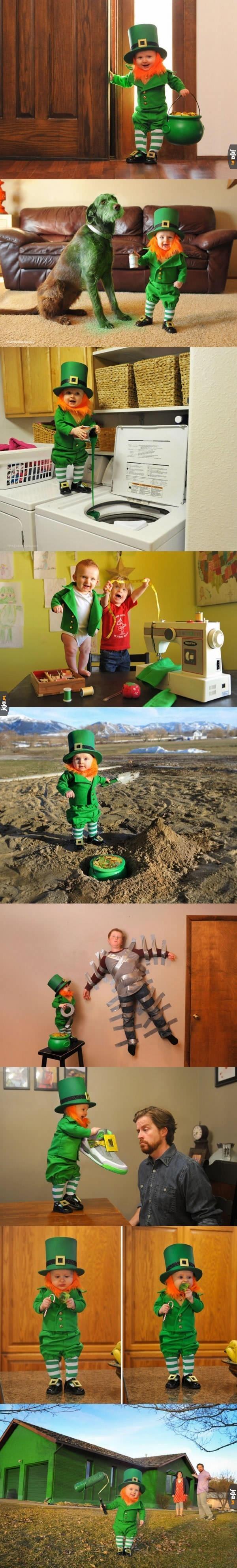 Sześciomiesięczny Leprechaun broi...
