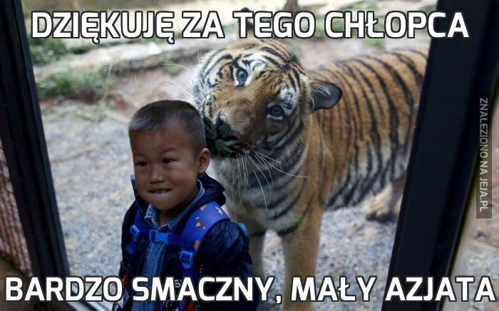 Dziękuję za tego chłopca