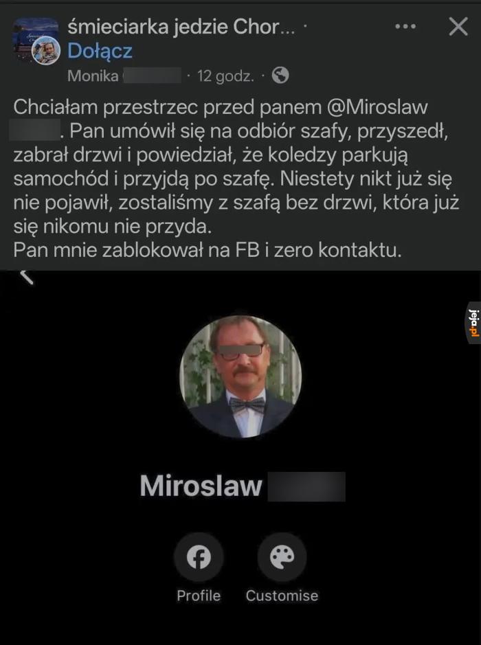 Wyobrażam sobie, że przyszedł w tym stroju, a uciekając śmiał się jak gremlin