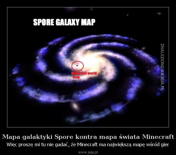 Mapa galaktyki Spore kontra mapa świata Minecraft