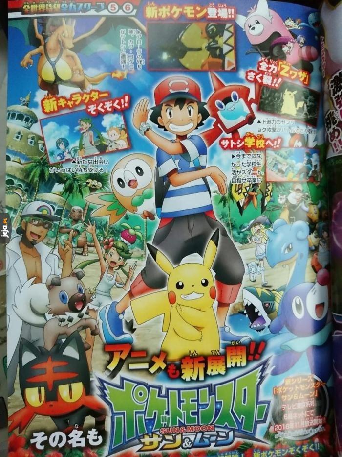 Plakat nowego sezonu Pokemon