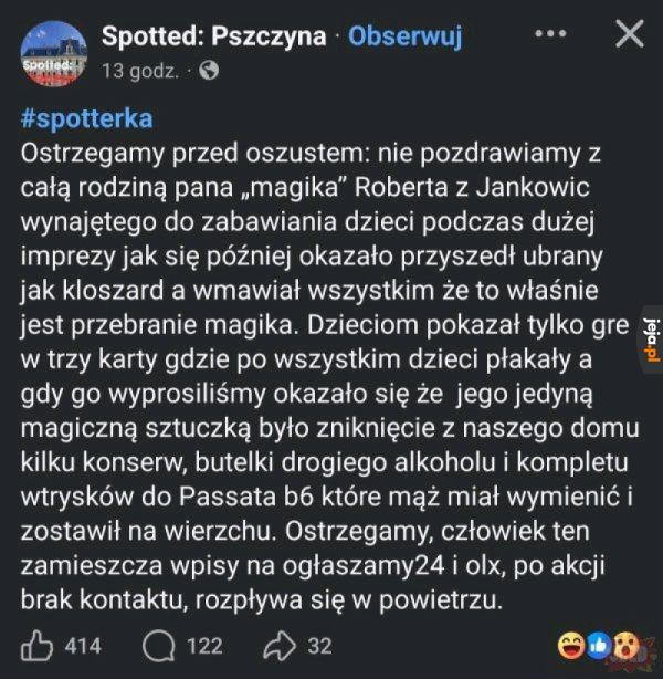 No to niezły magik