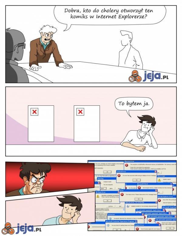 Komiks w Internet Explorerze