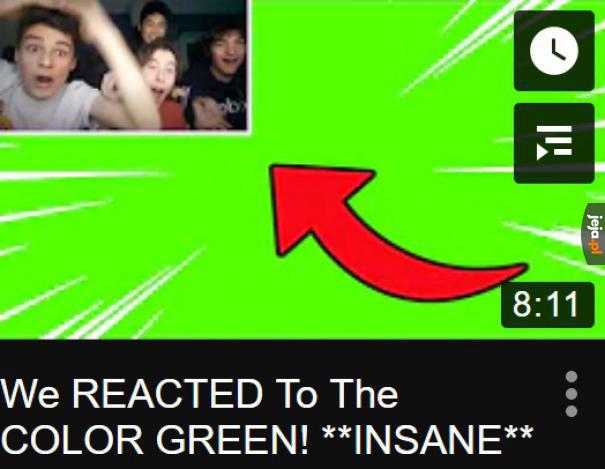 A Ty jak reagujesz na kolor zielony?