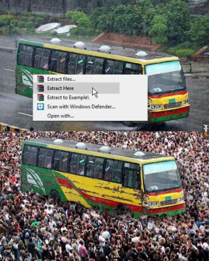 Sporo miejsc w tym autobusie