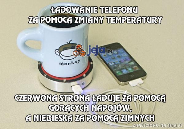 Ładowanie telefonu za pomocą zmiany temperatury