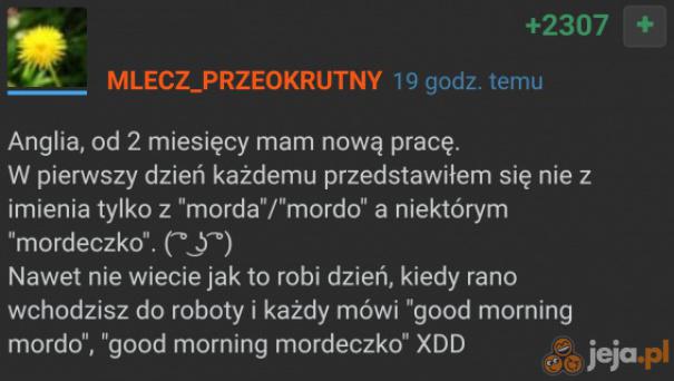 Good morning, mordeczko