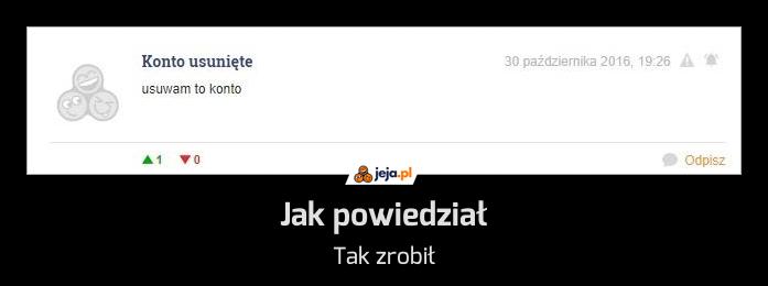 Jak powiedział