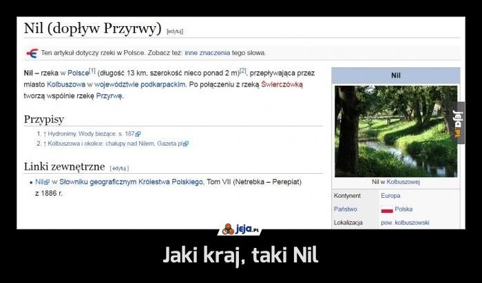Jaki kraj, taki Nil