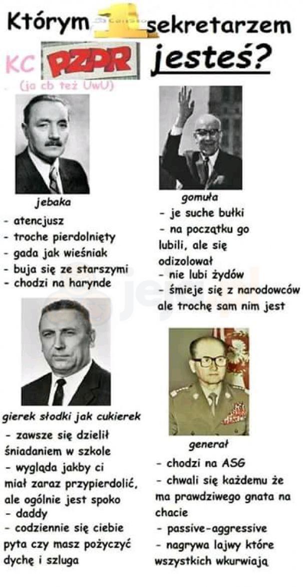 Którym pierwszym sekretarzem PZPR jesteś?