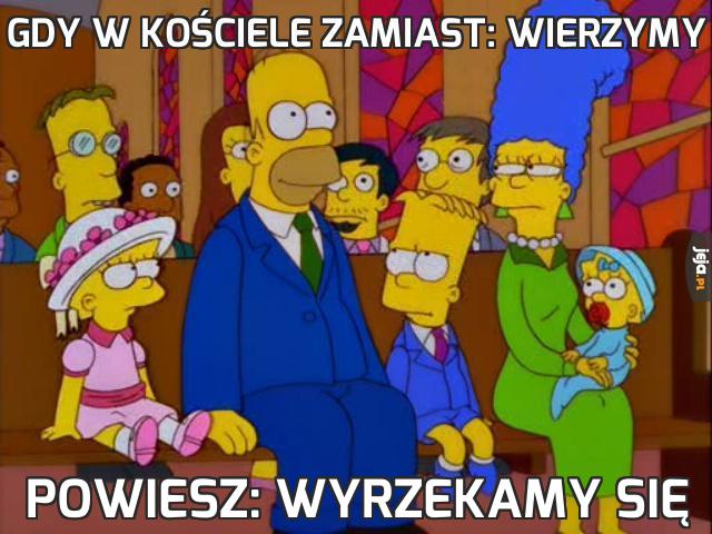 Gdy w kościele zamiast: wierzymy