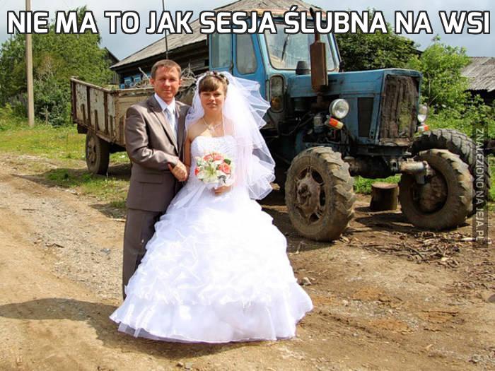 Nie ma to jak sesja ślubna na wsi