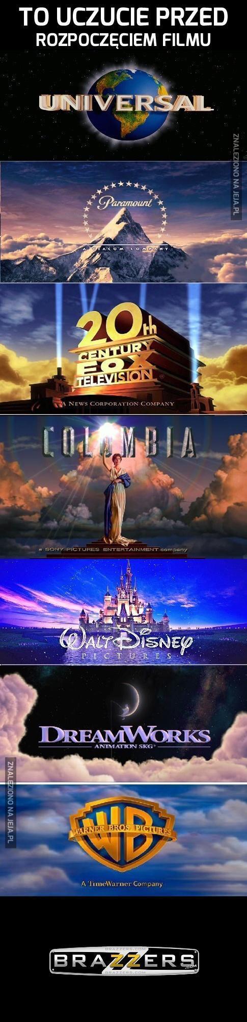 To uczucie przed rozpoczęciem filmu...
