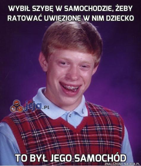 Wybił szybę w samochodzie, żeby ratować uwięzione w nim dziecko