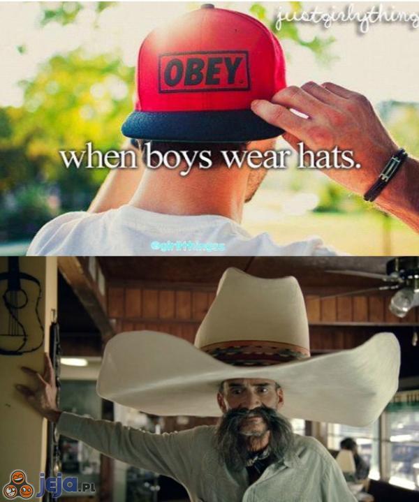Gdy chłopcy noszą czapki