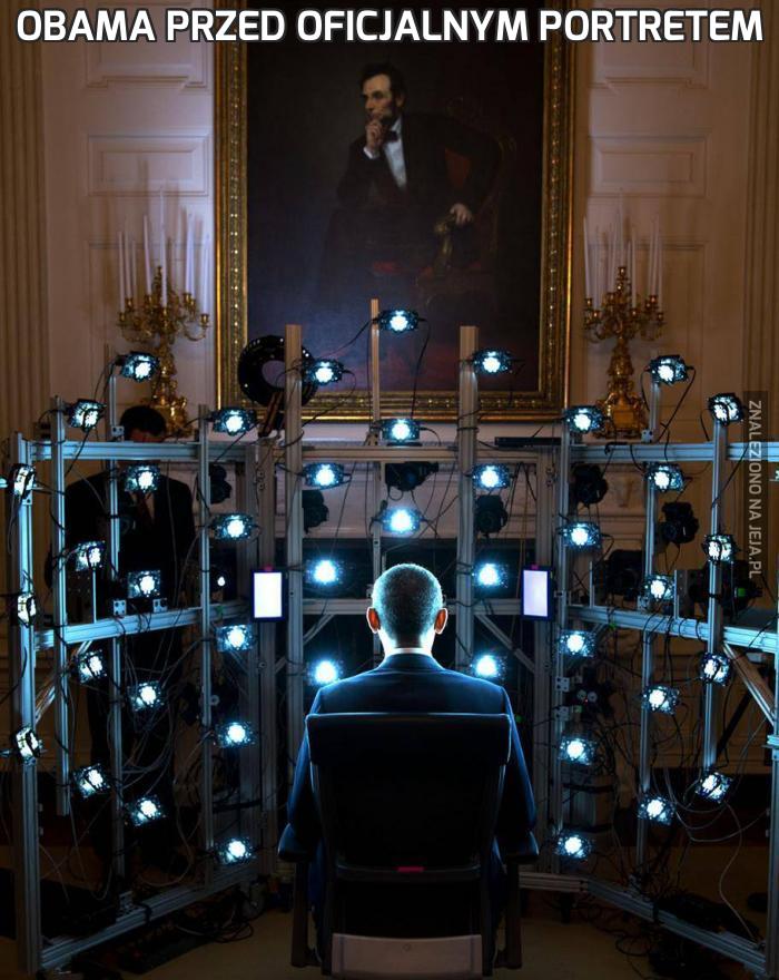 Obama przed oficjalnym portretem