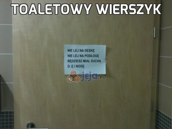 Toaletowy wierszyk